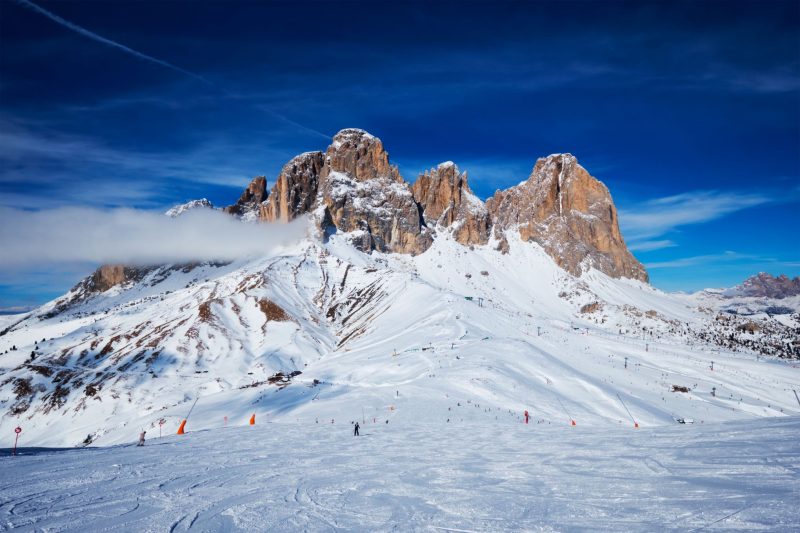 Sci sulle Dolomiti